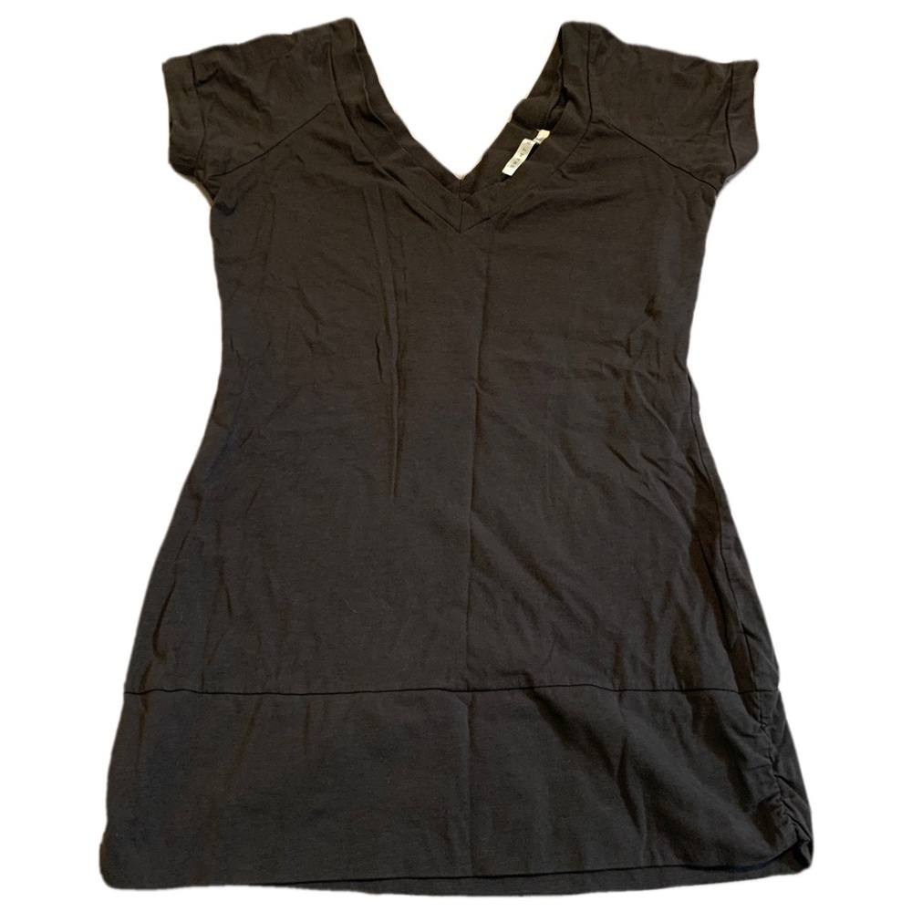 Smart Set V-Neck T-Shirt Dress - Dark Brown Large